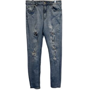Cali Jeans Ultra High Rise Skinny Ripped Distressed Juniors
